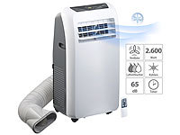 Sichler Haushaltsgeräte Mobile Monoblock-Klimaanlage 9.000 BTU/h, 2.630 W; Luftkühler, -befeuchter und -reiniger mit Ionisator 