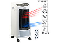 Sichler Haushaltsgeräte 4in1-Luftkühler, -befeuchter, Ionisator, Heizgerät, 4l, 1800W, 240ml/h