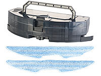 Sichler Haushaltsgeräte Elektronischer Wassertank & 2 Wischtücher für WLAN-Staubsauger-Roboter; Akku-Zyklon-Hand- & Boden-Staubsauger mit Motor-Bürste 