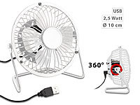 Sichler Haushaltsgeräte Ventilateur de table USB Ø 10 cm  Blanc