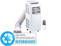 Sichler Haushaltsgeräte Mobile Monoblock-Klimaanlage 7.000 BTU/h, 2.000 W (Versandrückläufer); Luftkühler, -befeuchter und -reiniger mit Ionisator 