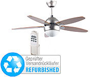 Sichler Haushaltsgeräte Deckenventilator mit Holzflügeln & Licht, Ø 92 cm (Versandrückläufer); Luftkühler-Klimageräte Luftkühler-Klimageräte 