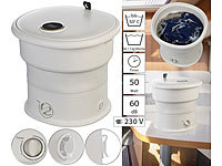 Sichler Haushaltsgeräte Faltbare Mini-Reisewaschmaschine, bis 1,5 kg, Pulsator, Timer, 50 Watt