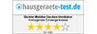 hausgeraete-test.de: Mobiler XXL-Decken-Ventilator, 3 Flügel, Timer, Haken, 105 cm, 25 W