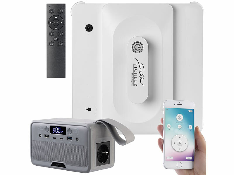 ; Fensterputz-Roboter mit Powerstation-Betrieb und App Fensterputz-Roboter mit Powerstation-Betrieb und App Fensterputz-Roboter mit Powerstation-Betrieb und App 