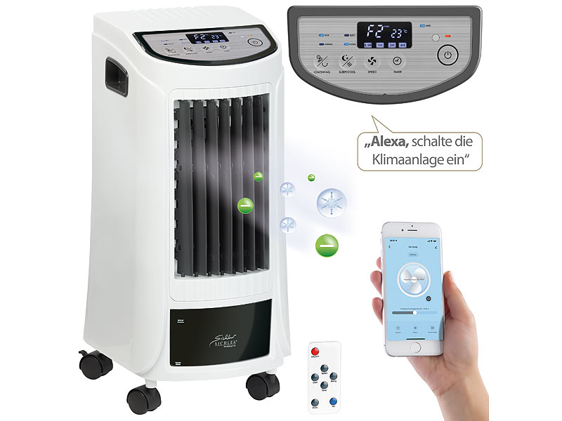 ; Luftkühler, -befeuchter und -reiniger mit Ionisator Luftkühler, -befeuchter und -reiniger mit Ionisator Luftkühler, -befeuchter und -reiniger mit Ionisator 