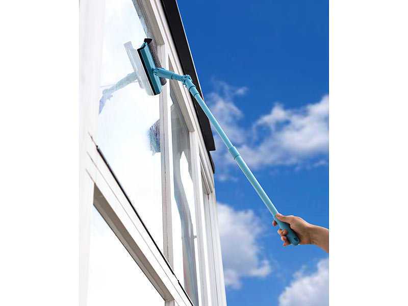 HBM 200-mm-Teleskop-Fensterwischer, Fensterabzieher mit Schwamm 70