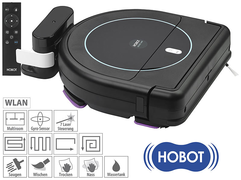 ; Akku-Zyklon-Hand- & Boden-Staubsauger, 2in1-Staubsaug- & Bodenwisch-Roboter mit UV-Licht 