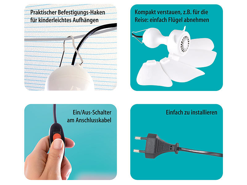 ; Deckenventilatoren mit Lampe 