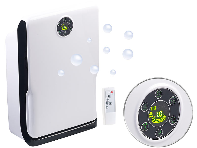 ; Digitale Luftentfeuchter und -reiniger mit Timer, Multi-Stufen-Luftreiniger mit Filtern, Ionisator,en UV, WLAN & Apps 