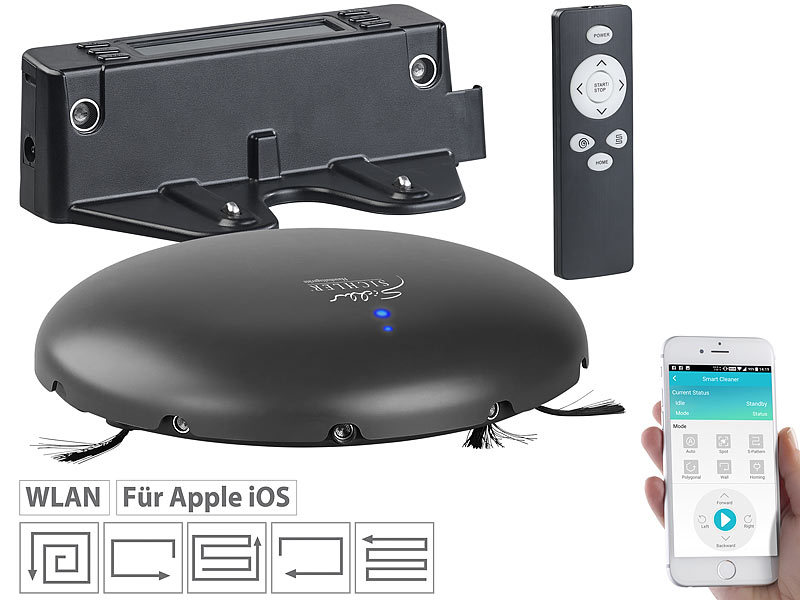 ; Akku-Zyklon-Hand- & Boden-Staubsauger, 2in1-Staubsaug- & Bodenwisch-Roboter mit UV-LichtAkku-Zyklon-Hand- & Boden-Staubsauger mit Motor-Bürste 
