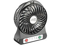 Sichler Haushaltsgeräte 3in1-Akku-Tisch-Ventilator mit Powerbank-Funktion & Leuchte, 1.800 mAh; Tischventilatoren Tischventilatoren Tischventilatoren Tischventilatoren