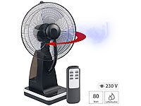 Sichler Haushaltsgeräte Tisch-Ventilator mit Ultraschall-Sprühnebel und Fernbedienung, 80 Watt