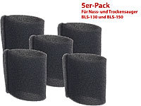 Sichler Haushaltsgeräte Filter für Nass und Trockensauger BLS-115 und BLS-130, 5er-Pack