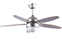 Sichler Haushaltsgeräte Deckenventilator VT-597 mit Holzflügeln und Beleuchtung, Ø 92 cm