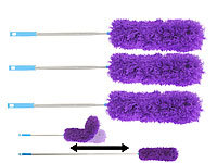 Sichler Haushaltsgeräte 3er-Set Biegbare Mikrofaser-Staubwedel mit XXL-Teleskop bis 280 cm