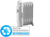 Sichler Haushaltsgeräte Mobile Elektroheizung mit Öl-Radiator-Heizkörper (Versandrückläufer); Mini-Steckdosen-Heizlüfter 