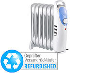 Sichler Haushaltsgeräte Öl-Radiator mit 7 Rippen und Thermostat, 800 W (refurbished); Mini-Steckdosen-Heizlüfter Mini-Steckdosen-Heizlüfter 