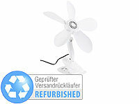 Sichler Haushaltsgeräte Tisch-Ventilator mit Befestigungs-Clip, Versandrückläufer; Turm-Tischventilatoren, Mobile Deckenventilatoren 