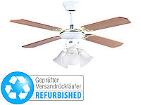 Sichler Haushaltsgeräte Deckenventilator VT-696, Holzflügeln, Beleuchtung (Versandrückläufer); Mobile Deckenventilatoren Mobile Deckenventilatoren 