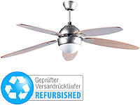 Sichler Haushaltsgeräte Deckenventilator mit Holzflügeln & Beleuchtung, Ø 132 cm (refurbished); Mobile Deckenventilatoren Mobile Deckenventilatoren 