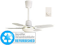 Sichler Haushaltsgeräte Kompakter Deckenventilator, 4 Metallflügel,3 Stufen(Versandrückläufer)