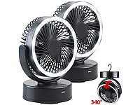 Sichler Haushaltsgeräte Ventilator zum Aufhängen, Lüfter Akku