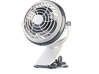 Sichler Haushaltsgeräte Mobiler Ventilator mit Klemme, USB & Batterie-Betrieb, 3 W, Ø 12,7 cm; Nachfüllbare Granulat-Luftentfeuchter 