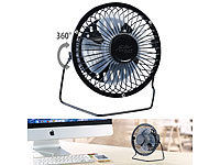 Sichler Haushaltsgeräte Akku Ventilator, USB Tischventilator