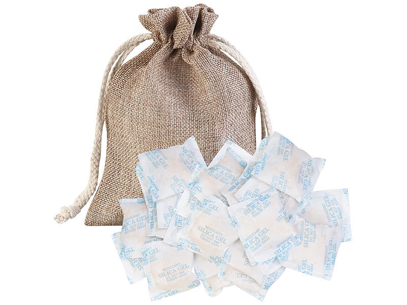 Sichler Haushaltsgeräte 3er-Set Universal-Luftentfeuchter, 75x 10 g Silica- Gel, Säckchen