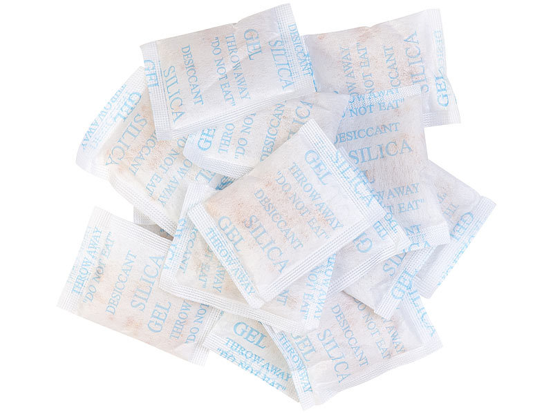 Sichler Haushaltsgeräte 3er-Set Universal-Luftentfeuchter 150x 5 g Silica- Gel, Säckchen