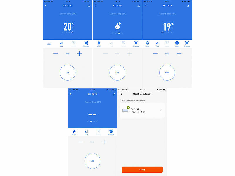 Sichler Haushaltsgeräte Mobile Split-Klimaanlage, Entfeuchterfunktion, WLAN  & App, 5.000 BTU/h