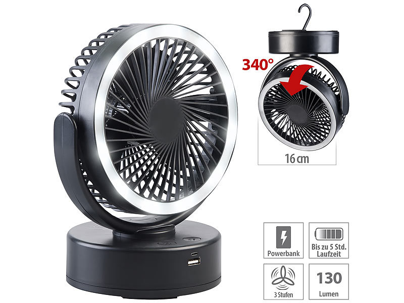 ; Deckenventilatoren mit Lampe 